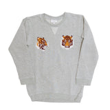 Terry Pullover - Grey Marle with Tigers