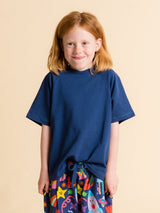 Raglan Boxy Tee - Navy