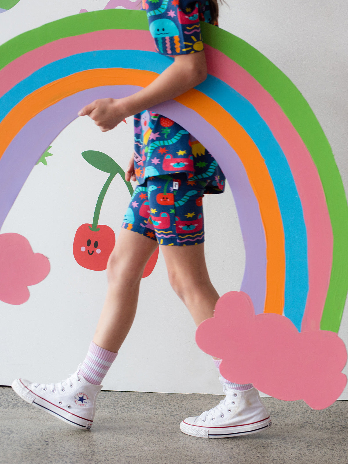 Bike Shorts - Sticker Book Print