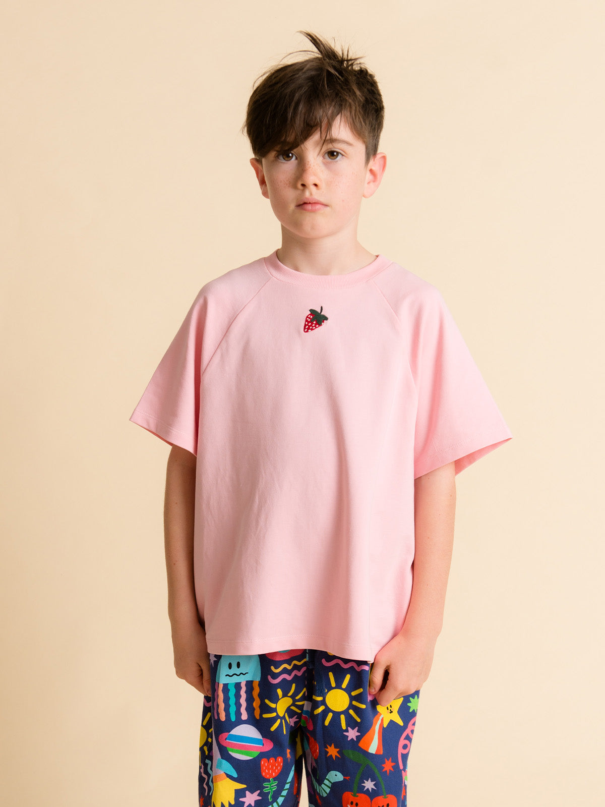 Raglan Boxy Tee - Pink